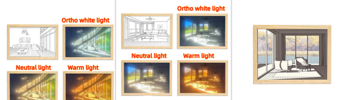 LED Illuminated Picture - Creative Modern Simulate Sunshine Night Light - NYCD LIFESTYLE