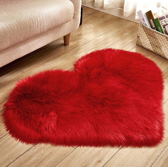 Plush Heart Shaped Carpet Non-Slip Mat Fluffy Rug - NYCD LIFESTYLE