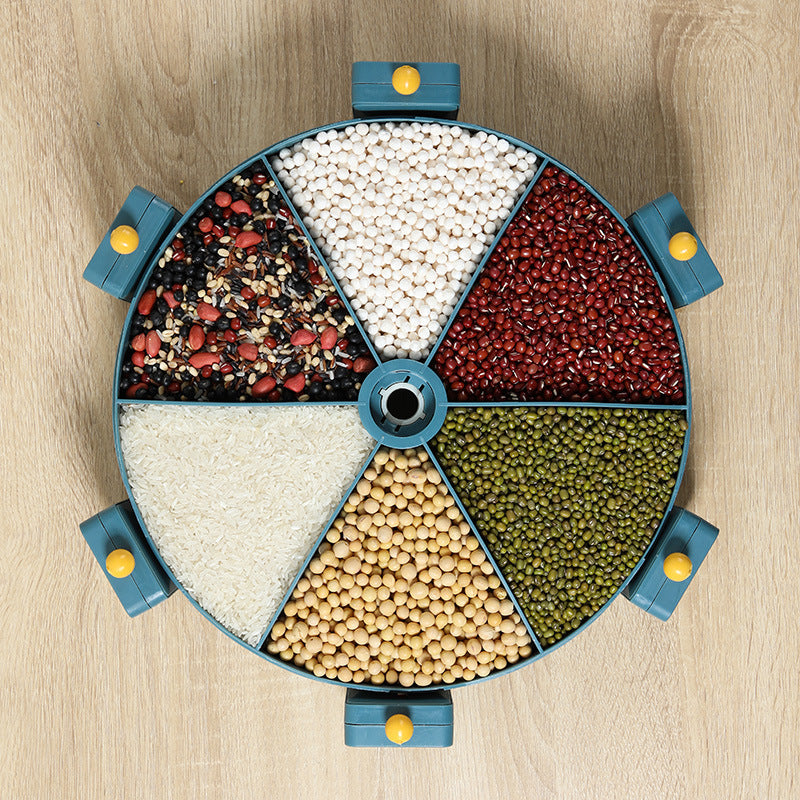 Wall-Mounted Grain Dispenser - 5 Compartments Dry Food Dispenser, - NYCD LIFESTYLE