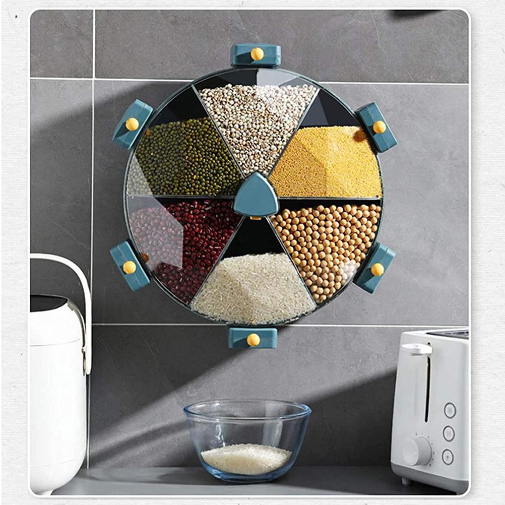 Wall-Mounted Grain Dispenser - 5 Compartments Dry Food Dispenser, - NYCD LIFESTYLE