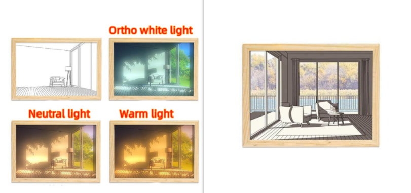 LED Illuminated Picture - Creative Modern Simulate Sunshine Night Light - NYCD LIFESTYLE