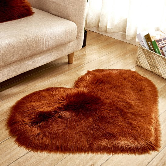 Plush Heart Shaped Carpet Non-Slip Mat Fluffy Rug - NYCD LIFESTYLE