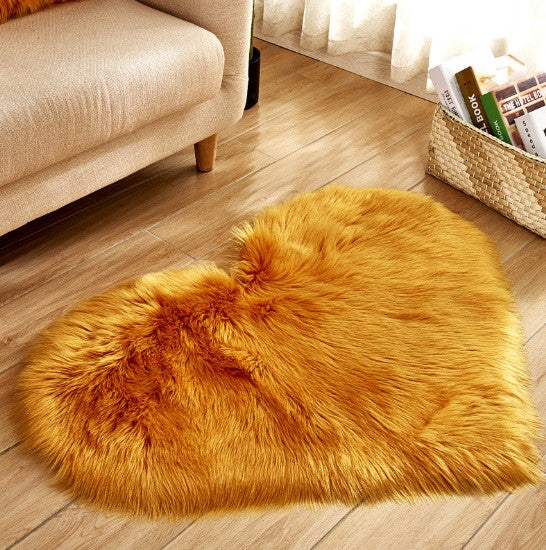 Plush Heart Shaped Carpet Non-Slip Mat Fluffy Rug - NYCD LIFESTYLE