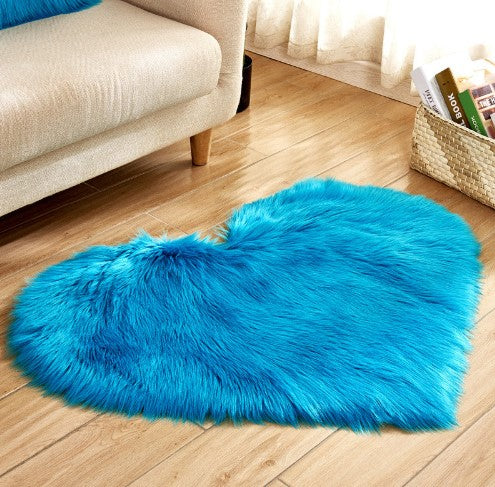 Plush Heart Shaped Carpet Non-Slip Mat Fluffy Rug - NYCD LIFESTYLE