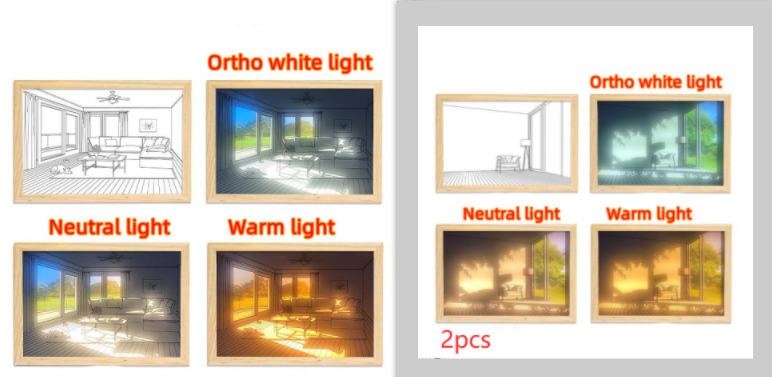 LED Illuminated Picture - Creative Modern Simulate Sunshine Night Light - NYCD LIFESTYLE