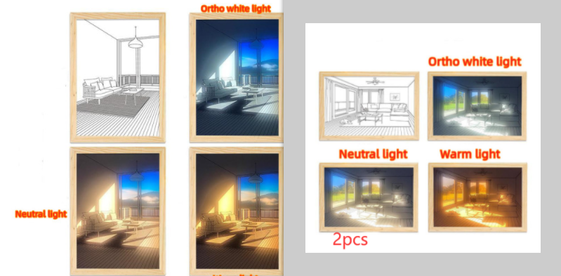 LED Illuminated Picture - Creative Modern Simulate Sunshine Night Light - NYCD LIFESTYLE