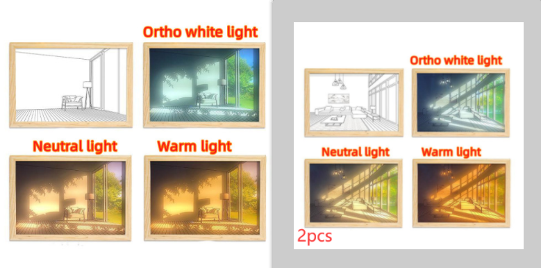 LED Illuminated Picture - Creative Modern Simulate Sunshine Night Light - NYCD LIFESTYLE