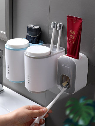 Wall Mounted Automatic Toothpaste Holder - Bathroom Accessories Set Dispenser - NYCD LIFESTYLE