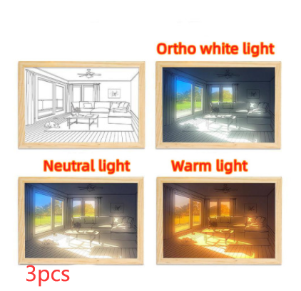 LED Illuminated Picture - Creative Modern Simulate Sunshine Night Light - NYCD LIFESTYLE