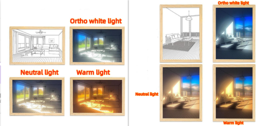 LED Illuminated Picture - Creative Modern Simulate Sunshine Night Light - NYCD LIFESTYLE