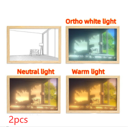 LED Illuminated Picture - Creative Modern Simulate Sunshine Night Light - NYCD LIFESTYLE