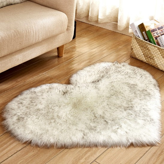 Plush Heart Shaped Carpet Non-Slip Mat Fluffy Rug - NYCD LIFESTYLE