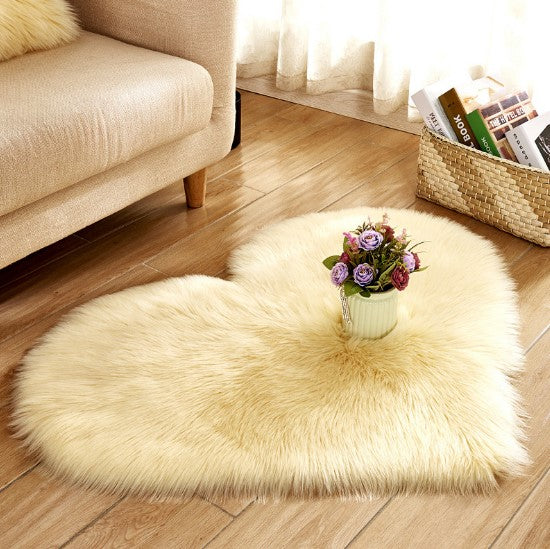 Plush Heart Shaped Carpet Non-Slip Mat Fluffy Rug - NYCD LIFESTYLE