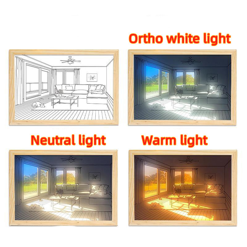 LED Illuminated Picture - Creative Modern Simulate Sunshine Night Light - NYCD LIFESTYLE