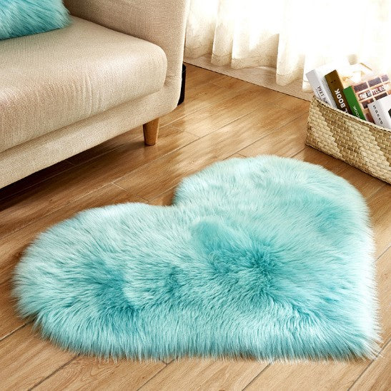Plush Heart Shaped Carpet Non-Slip Mat Fluffy Rug - NYCD LIFESTYLE