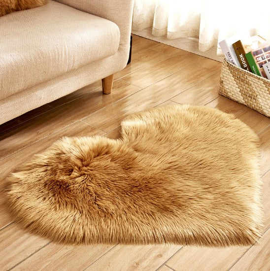 Plush Heart Shaped Carpet Non-Slip Mat Fluffy Rug - NYCD LIFESTYLE