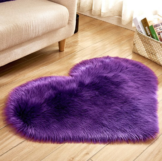 Plush Heart Shaped Carpet Non-Slip Mat Fluffy Rug - NYCD LIFESTYLE