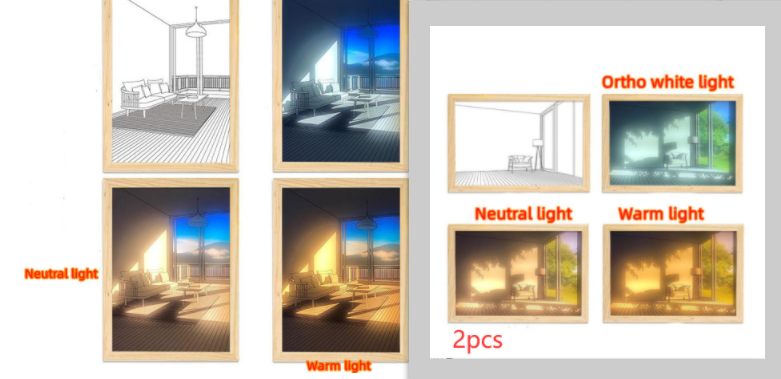 LED Illuminated Picture - Creative Modern Simulate Sunshine Night Light - NYCD LIFESTYLE