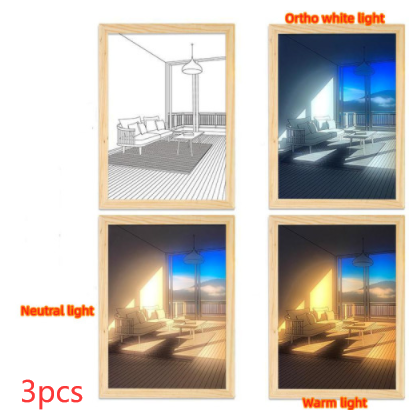 LED Illuminated Picture - Creative Modern Simulate Sunshine Night Light - NYCD LIFESTYLE