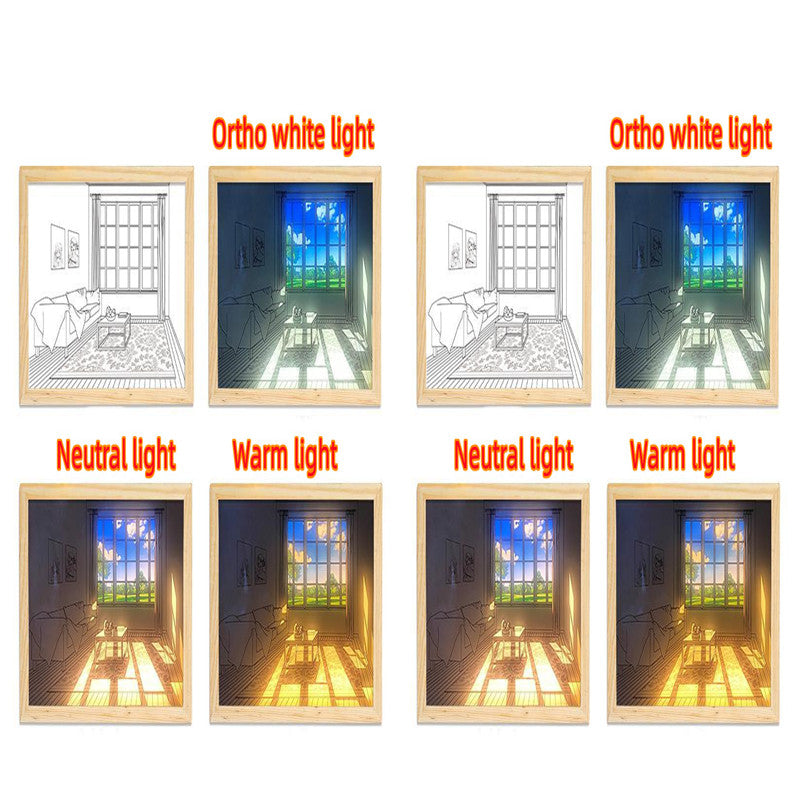 LED Illuminated Picture - Creative Modern Simulate Sunshine Night Light - NYCD LIFESTYLE