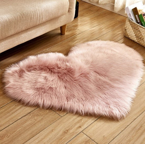 Plush Heart Shaped Carpet Non-Slip Mat Fluffy Rug - NYCD LIFESTYLE