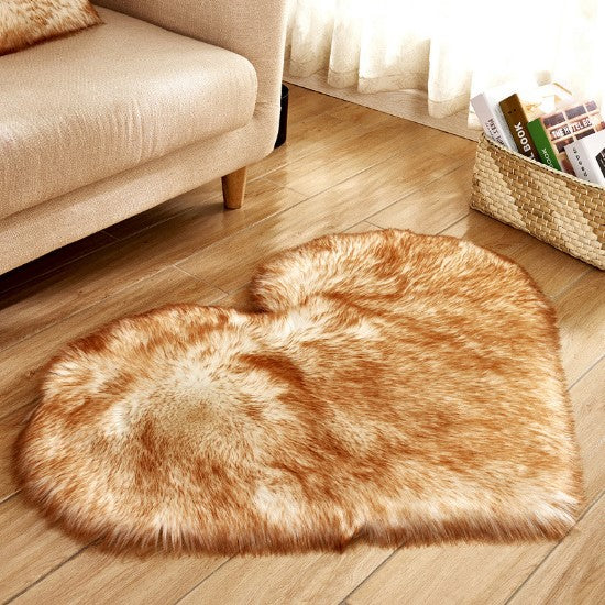 Plush Heart Shaped Carpet Non-Slip Mat Fluffy Rug - NYCD LIFESTYLE