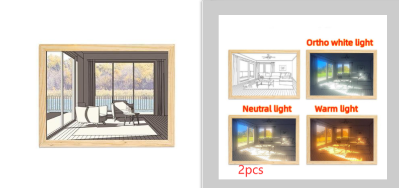 LED Illuminated Picture - Creative Modern Simulate Sunshine Night Light - NYCD LIFESTYLE