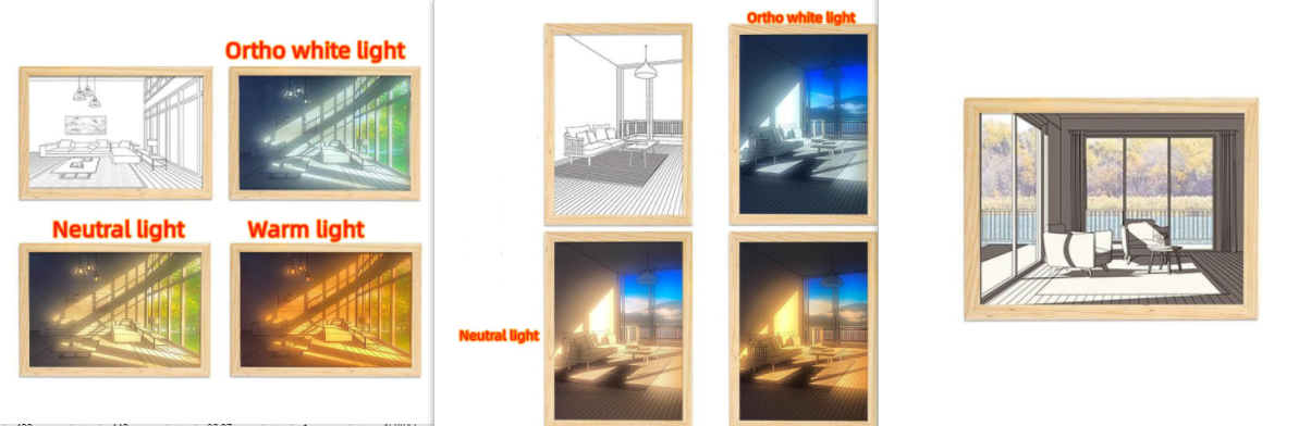 LED Illuminated Picture - Creative Modern Simulate Sunshine Night Light - NYCD LIFESTYLE