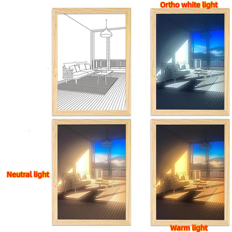 LED Illuminated Picture - Creative Modern Simulate Sunshine Night Light - NYCD LIFESTYLE