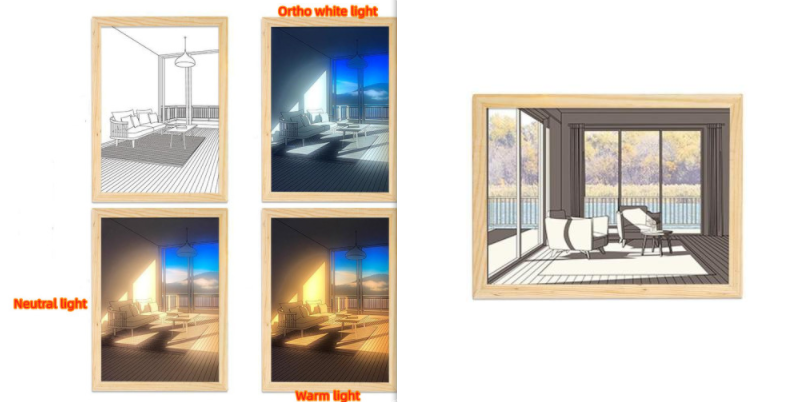 LED Illuminated Picture - Creative Modern Simulate Sunshine Night Light - NYCD LIFESTYLE