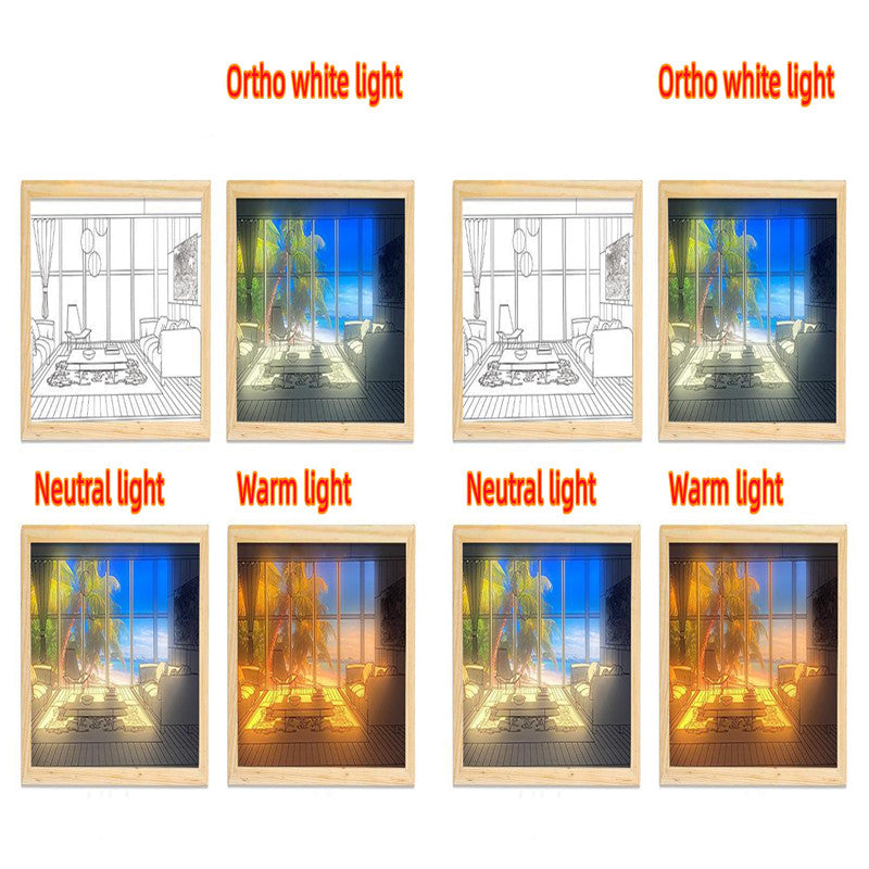 LED Illuminated Picture - Creative Modern Simulate Sunshine Night Light - NYCD LIFESTYLE