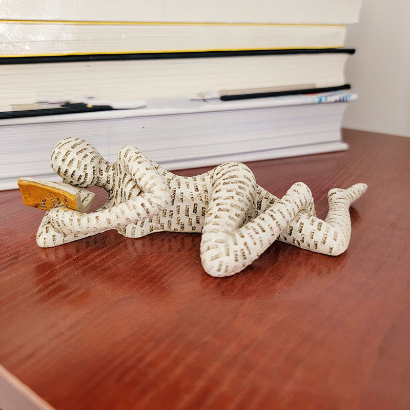 Resin Statue - Reading Woman Thinker, House Decoration Ornament - NYCD LIFESTYLE