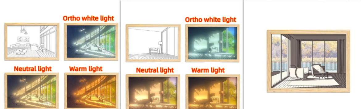 LED Illuminated Picture - Creative Modern Simulate Sunshine Night Light - NYCD LIFESTYLE