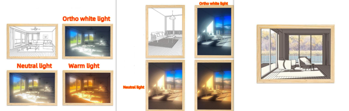 LED Illuminated Picture - Creative Modern Simulate Sunshine Night Light - NYCD LIFESTYLE