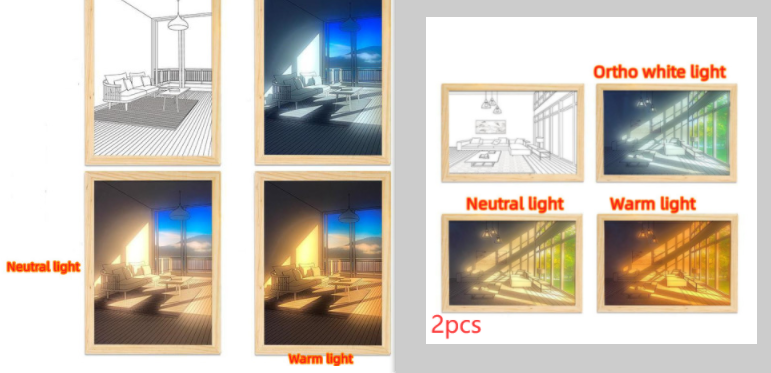 LED Illuminated Picture - Creative Modern Simulate Sunshine Night Light - NYCD LIFESTYLE