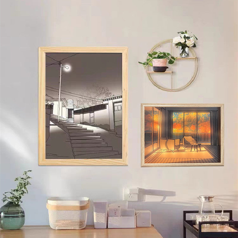 LED Illuminated Picture - Creative Modern Simulate Sunshine Night Light - NYCD LIFESTYLE