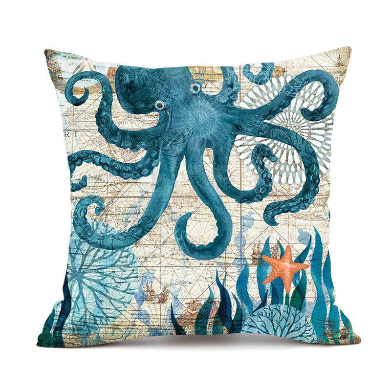 Sea Turtle Printed Cushion Covers - Throw Pillow Cases - NYCD LIFESTYLE