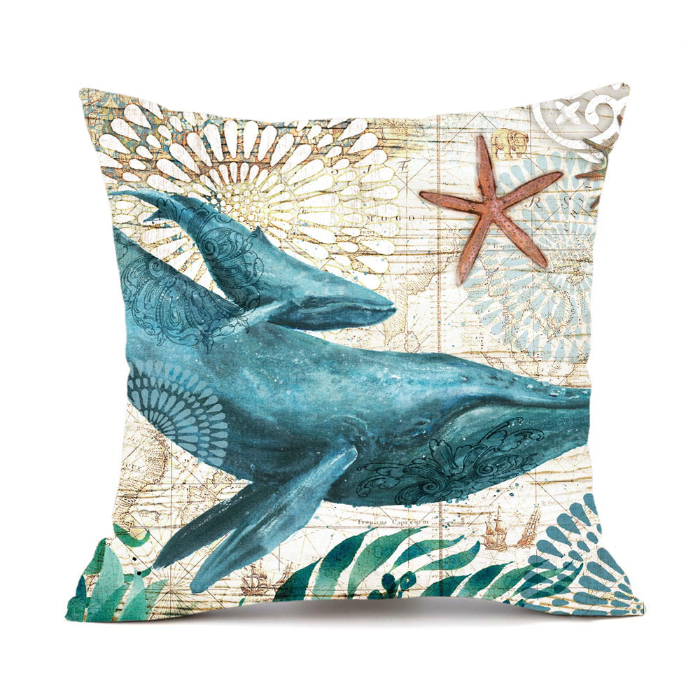 Sea Turtle Printed Cushion Covers - Throw Pillow Cases - NYCD LIFESTYLE