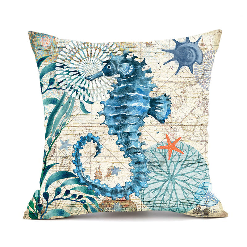 Sea Turtle Printed Cushion Covers - Throw Pillow Cases - NYCD LIFESTYLE